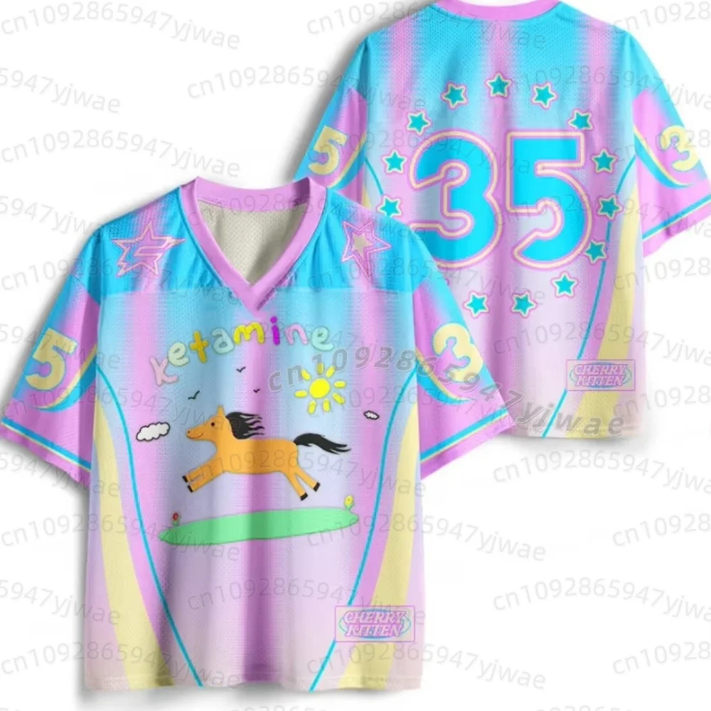 26 Summer Short Sleeve T-Shirt Y2k Dopamine Hand-Painted Pony, Multiple 3d Printed Rugby Jerseys For Adults Kids Women T-Shirt