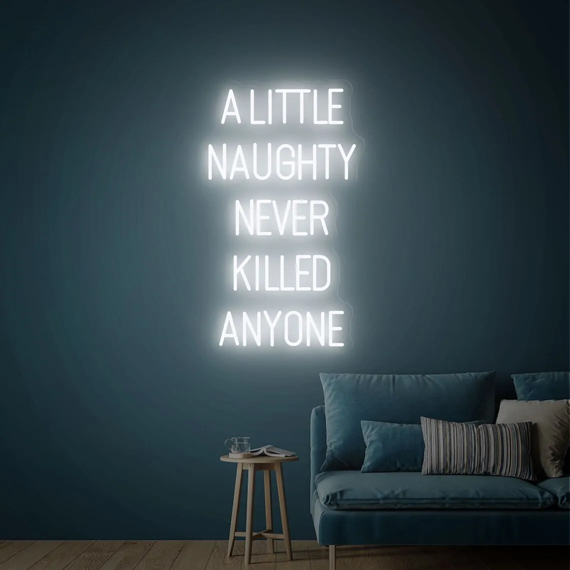 

A little Naughty Never Killed Anyone Neon Sign, A little Naughty Never Killed Anyone led sign, Naughty neon sign, bedroom wall d