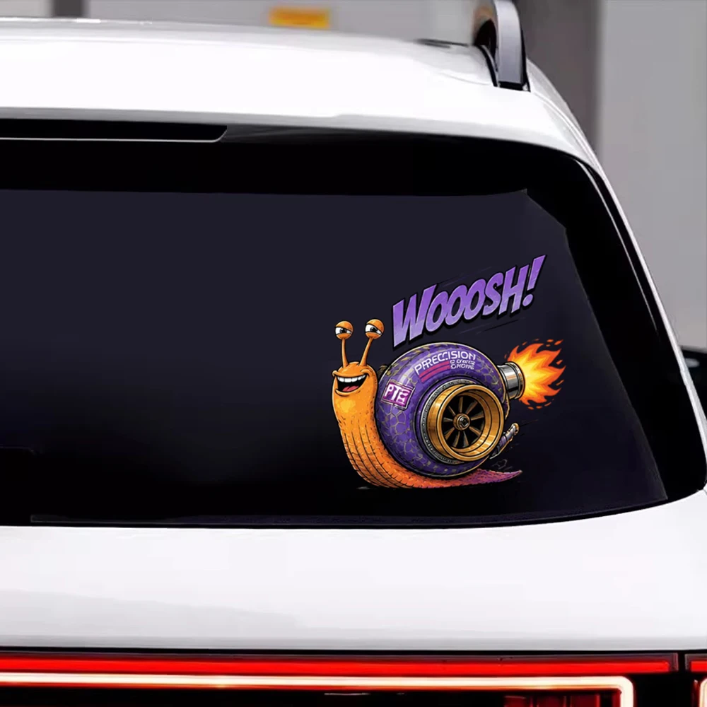 15cm Turbo Snail Auto Windshield Personalize Cartoon Stickers Can Be Attached To The Inside Of The Glass JDM Car And Moto Decals