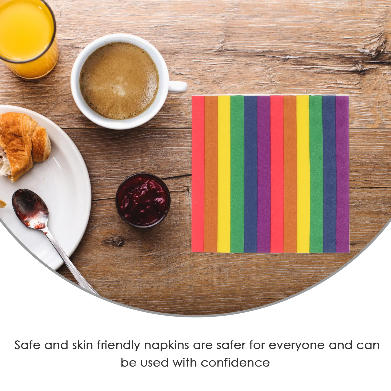 

4 Bags 20 Sheets Colorful Pattern Napkins Rainbow Paper Party Supplies Themed Decorative Holiday Wedding Birthday Event Table