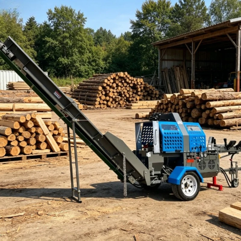 Off-Grid Mountain Gas Hydraulic Wood Splitter Independent Power Firewood Splitting Machine Without Grid Electricity Supply