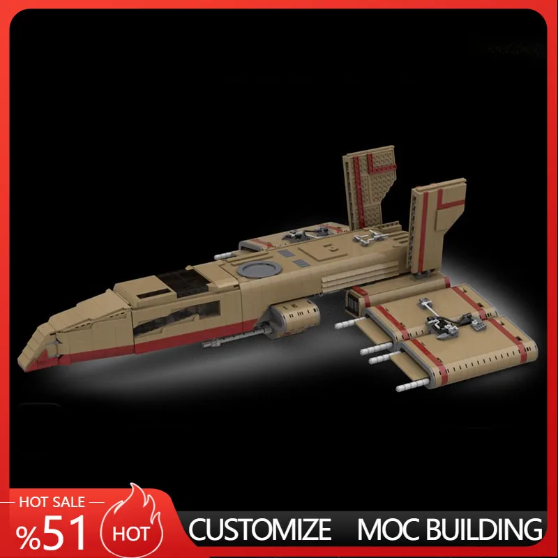 3024PCS Sci Fi Interstellar Light Cargo Transport Vessel Galaxy Space Battle Series MOC Custom Building Blocks Collection Gift