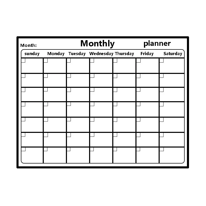 2026 Electrostatic Wall Planner - Magnetic Whiteboard Stickers with Weekly/Monthly Study Organizer