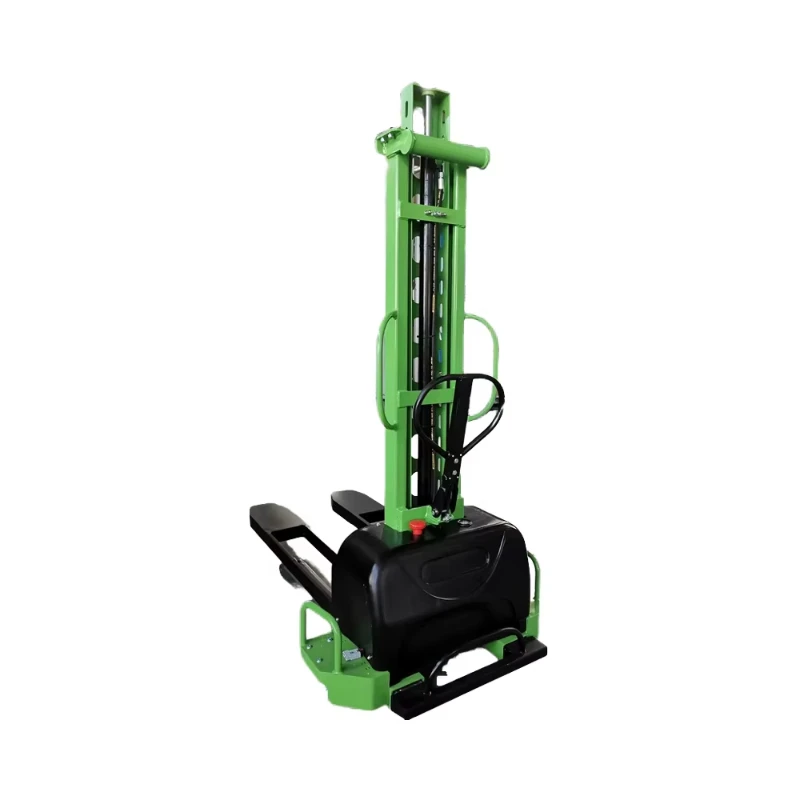 

All-electric jack-up pallet stacker, heavy-duty extended fork, adjustable height