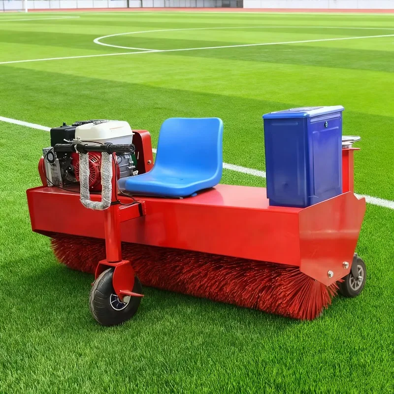 Football grass turf brushing machine