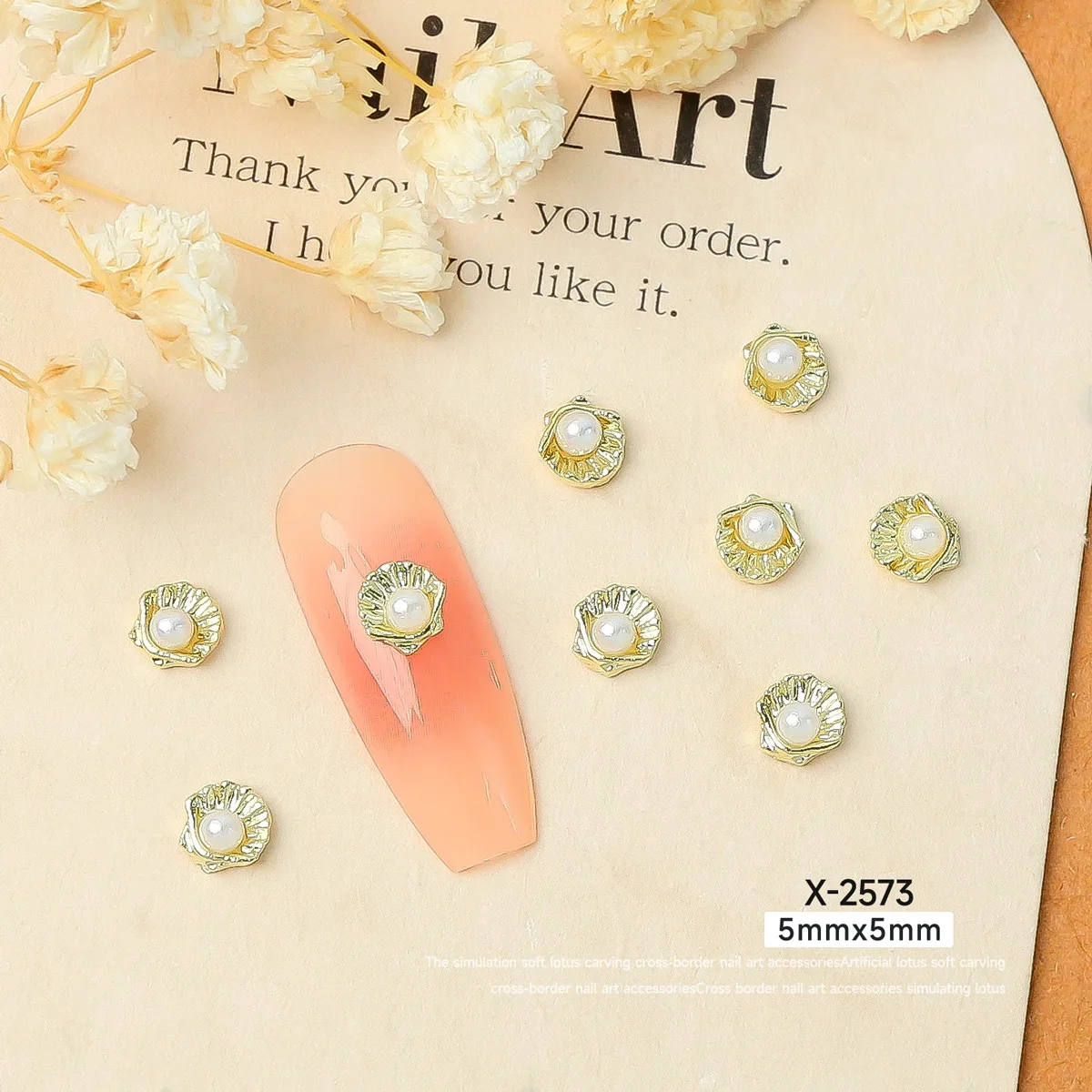 10 stuks zilver goud schelp nagels kunst decoraties 3D luxe legering strass nagels bedels DIY parel metalen manicure accessoires