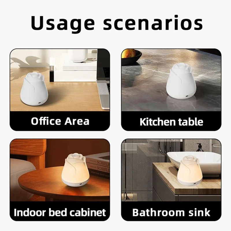 ABAE-Rose Night Light LED Table Lamp Flower Lamp Children's Night Light Home Lighting Decoration