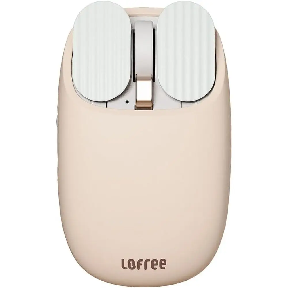 Dual-Mode Wireless Mouse with 5 DPI Settings for Windows, macOS, iOS, Android (Milk Tea)