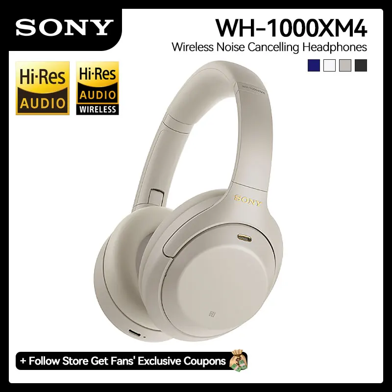 Sony WH-1000XM4 LDAC Hi-res Bluetooth Wireless Headphone Active Noise Canceling Headset Support Alexa Google Assistant Sony XM4