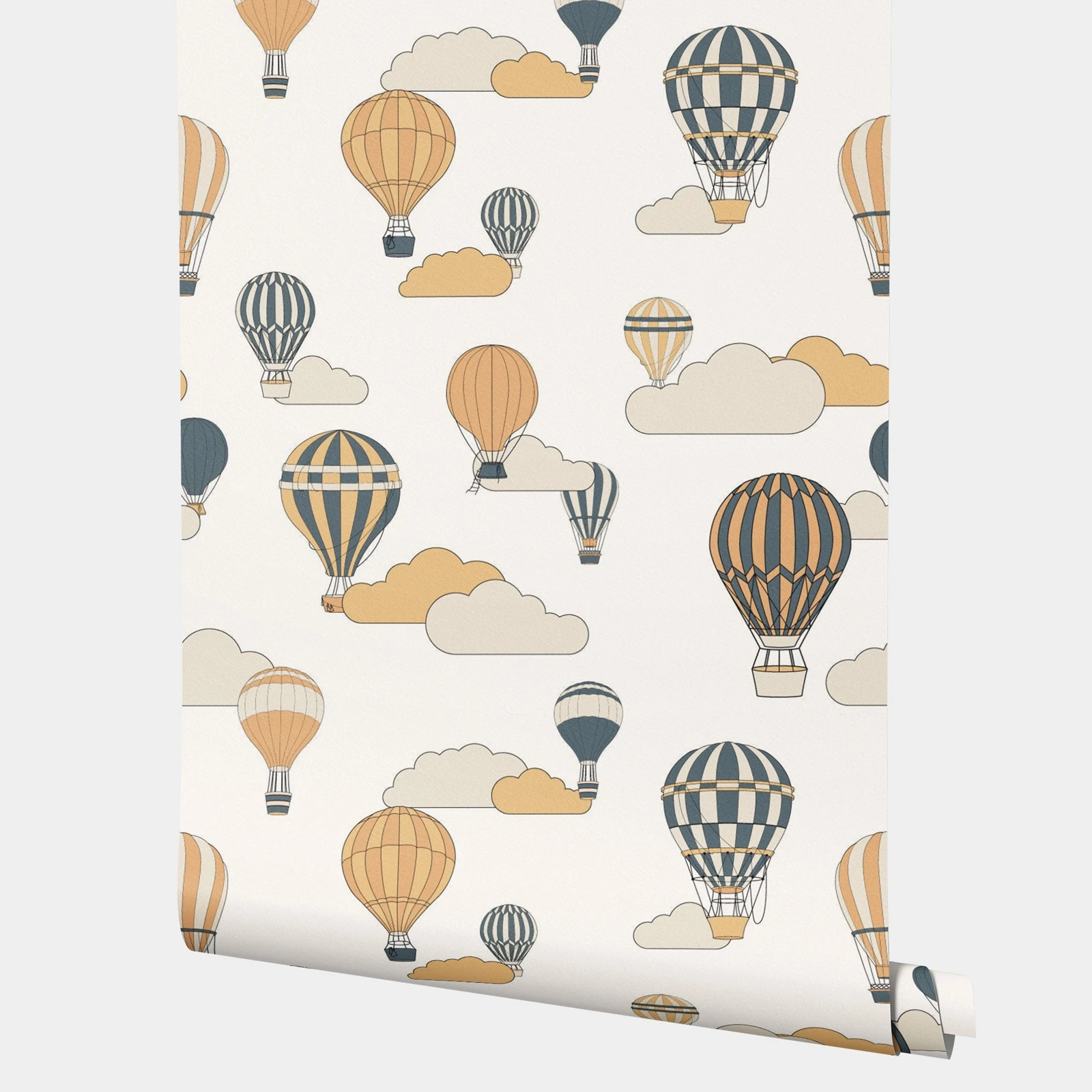 Whimsical Hot Air Balloon Pattern Wall Adhesive Paper, Durable And Ideal Wall Art For Kids' Rooms,Charming Mural Paper,50*300CM