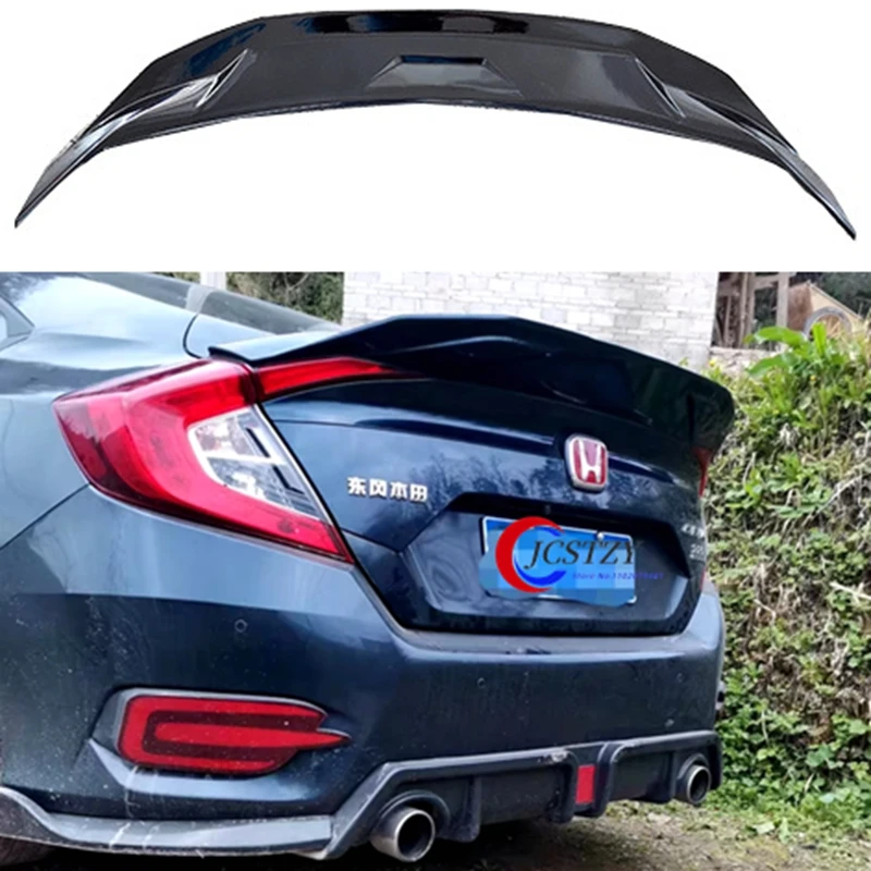 

Для Honda Civic 10-го поколения седан 2016-2020 JDM стиль задний спойлер крыло хвост багажник тюнинг украшения аксессуары