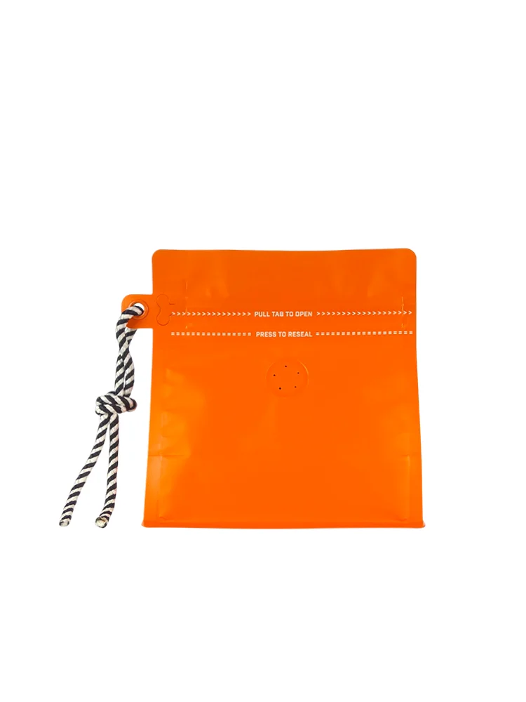 Self-Sealing Aluminum Foil Coffee Bean Bag with Air Valve Eight-Sided Seal Packaging Bag for Tea And Food Storage - view 4