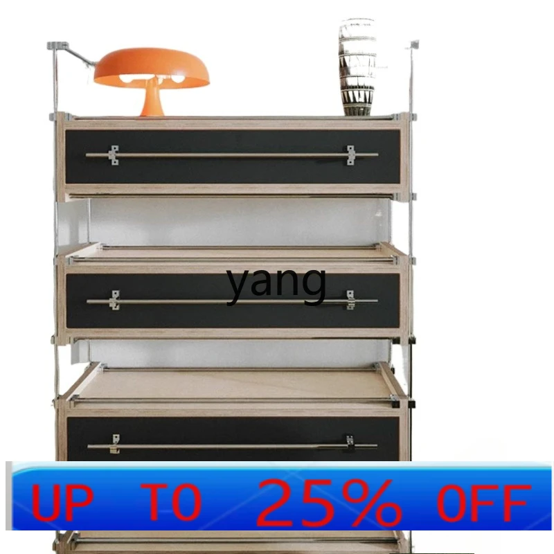 LTT home storage wall living room bedroom display rack antique partition aluminum profile drawer locker