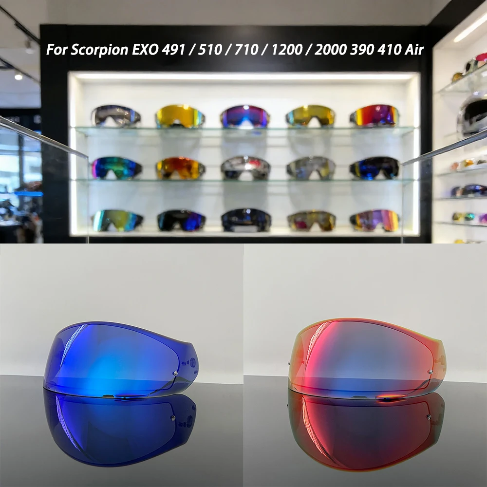 Lente de Visera para Casco EXO-491, Lente de Repuesto para Casco de Motocicleta Compatible con Scorpion EXO 510 / 710 / 1200 / 2000 390 410 Air