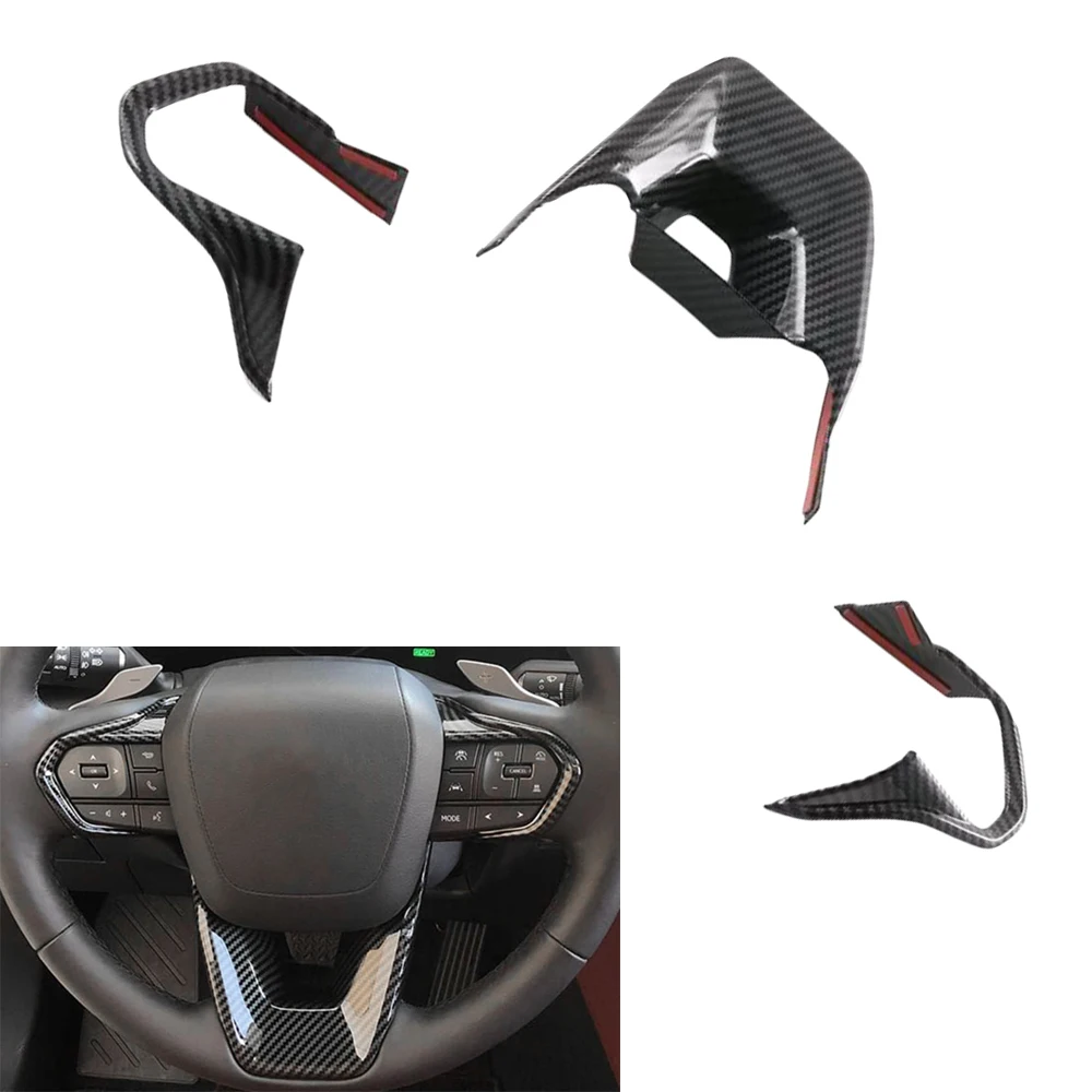 Carbon Fiber Style Steering Wheel Cover Trim For Lexus RX350 RX500h 2023 NX 2022 Car Accessories