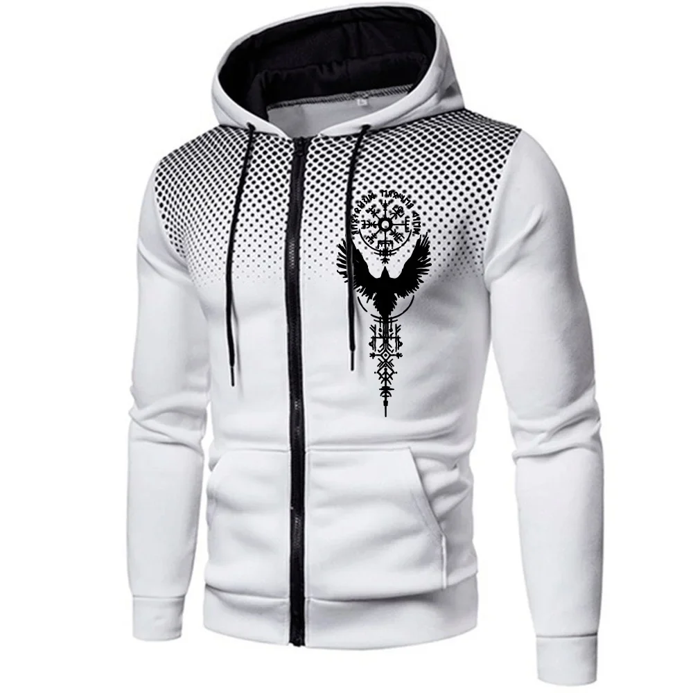 

Autumn Winter Versatile Men's Sweatshirts Zip Jacket Daily Hoodies Fashion Mens Casual Outdoors Printing Quality Sports Clothing