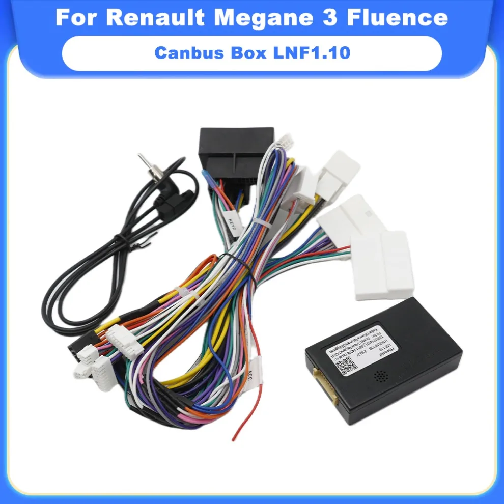 

Жгут проводов CAN-шины декодера LNF1.10 для Renault Megane 3 Fluence 16-контактный разъем для 12-контактного разъема Автомобильный адаптер кабеля Android