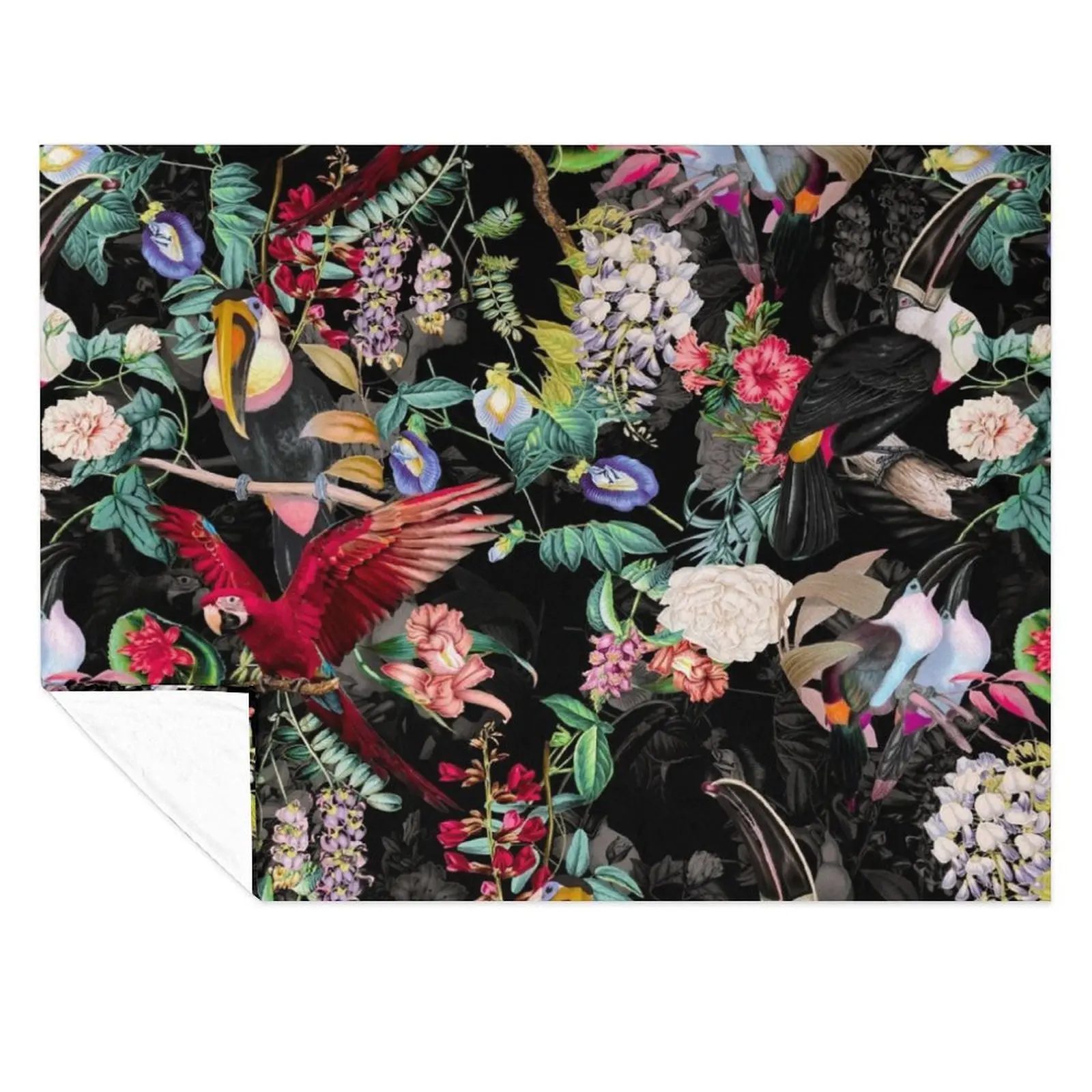 

Floral and Birds IX Throw Blanket funny gift Extra Large Throw Custom Summer Blankets