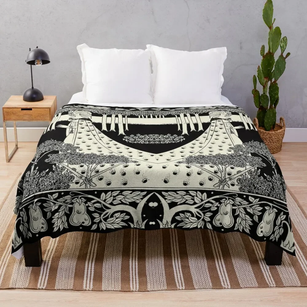 Art Nouveau Aubrey Beardsley Salome Throw Blanket Decoratives cosplay anime Winter beds Blankets