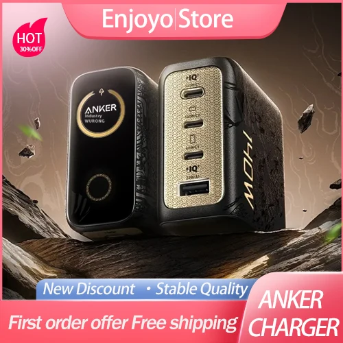 ANKER Black Myth Wukong Charger 140W Gallium Nitride Intelligent Display Charger Type-C Multi Port Adapter for Ios Android PC