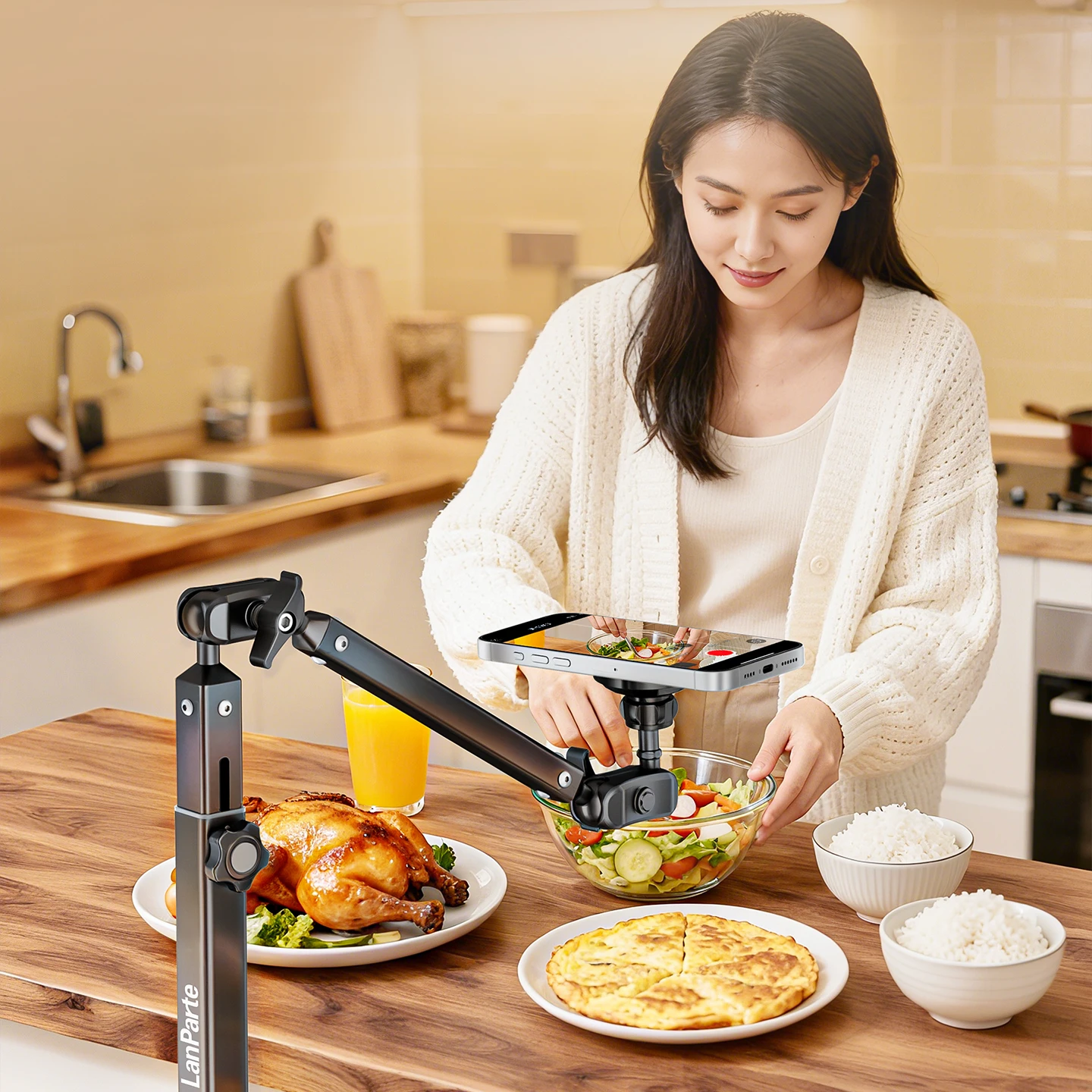 Aluminum Alloy Telescopic Floor-standing Tablet Stand Magnetic Phone Stand Tablet Stand Angle Adjustable Height Adjustable