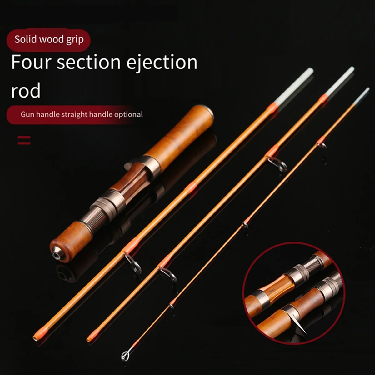 Ultralight Fishing Rod Carbon Fiber Casting Lure Pole Bait 1.5-9G Line Wood Handle Fast Trout Fishing Rods Casting Rod