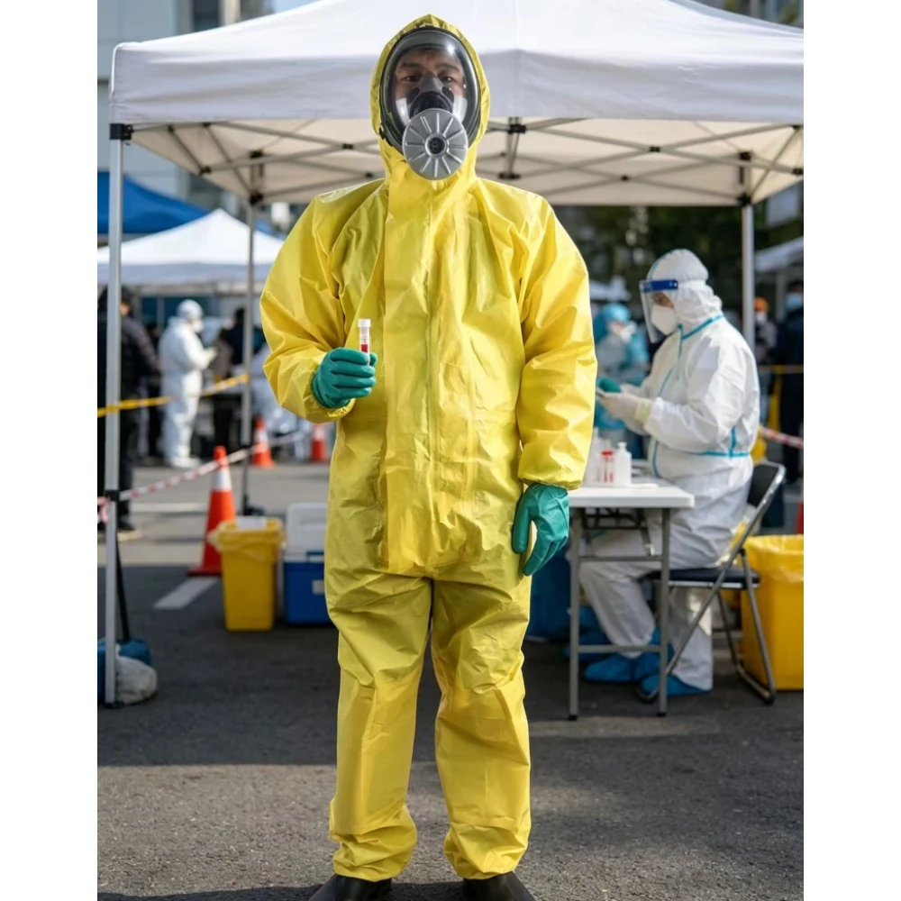 Type 1 Gas-Tight Chemical Suit: Maximum Toluene Protection & Custom Logo for Hazardous Environments