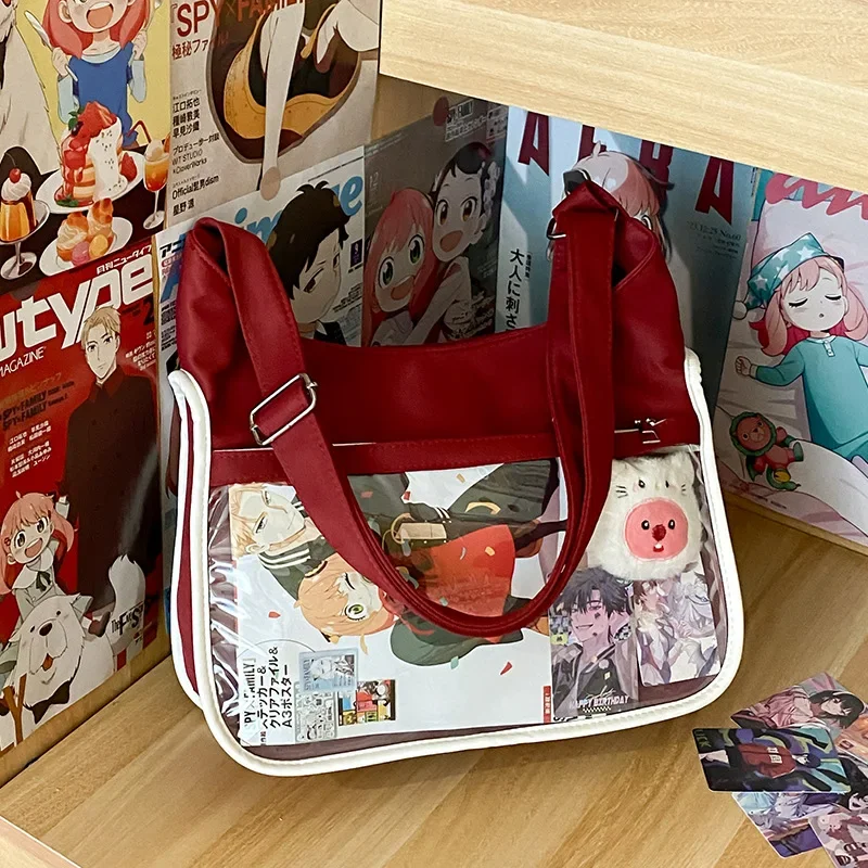 

Richme Y2K Harajuku Women Ita Bag Aesthetic JK Uniform Crossbody Shoulder Bags Female Subculture Students Casual Nylon Bolso