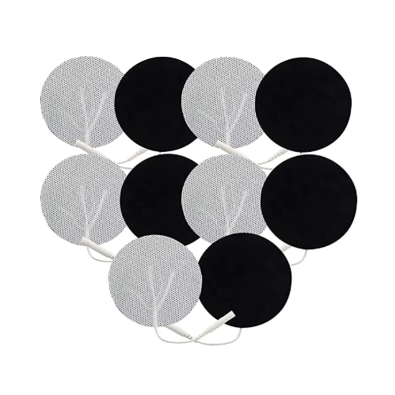 ABPF 10 Pcs Electrode Pad 4cm Circular Non-Woven Acupoint Massage Special Insert for Physiotherapy Electrode Patch