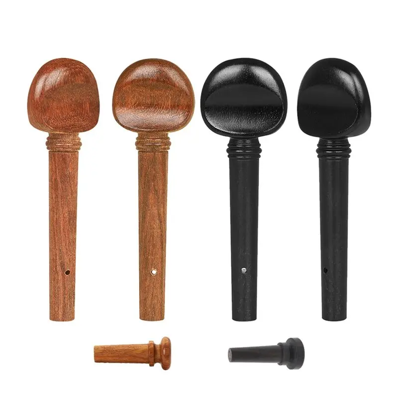 XSXS-أوتاد ضبط الكمان 4 قطع من خشب الأبنوس لملحقات أدوات سلسلة كمان 4/4 أجزاء الكمان المستقبلون #4