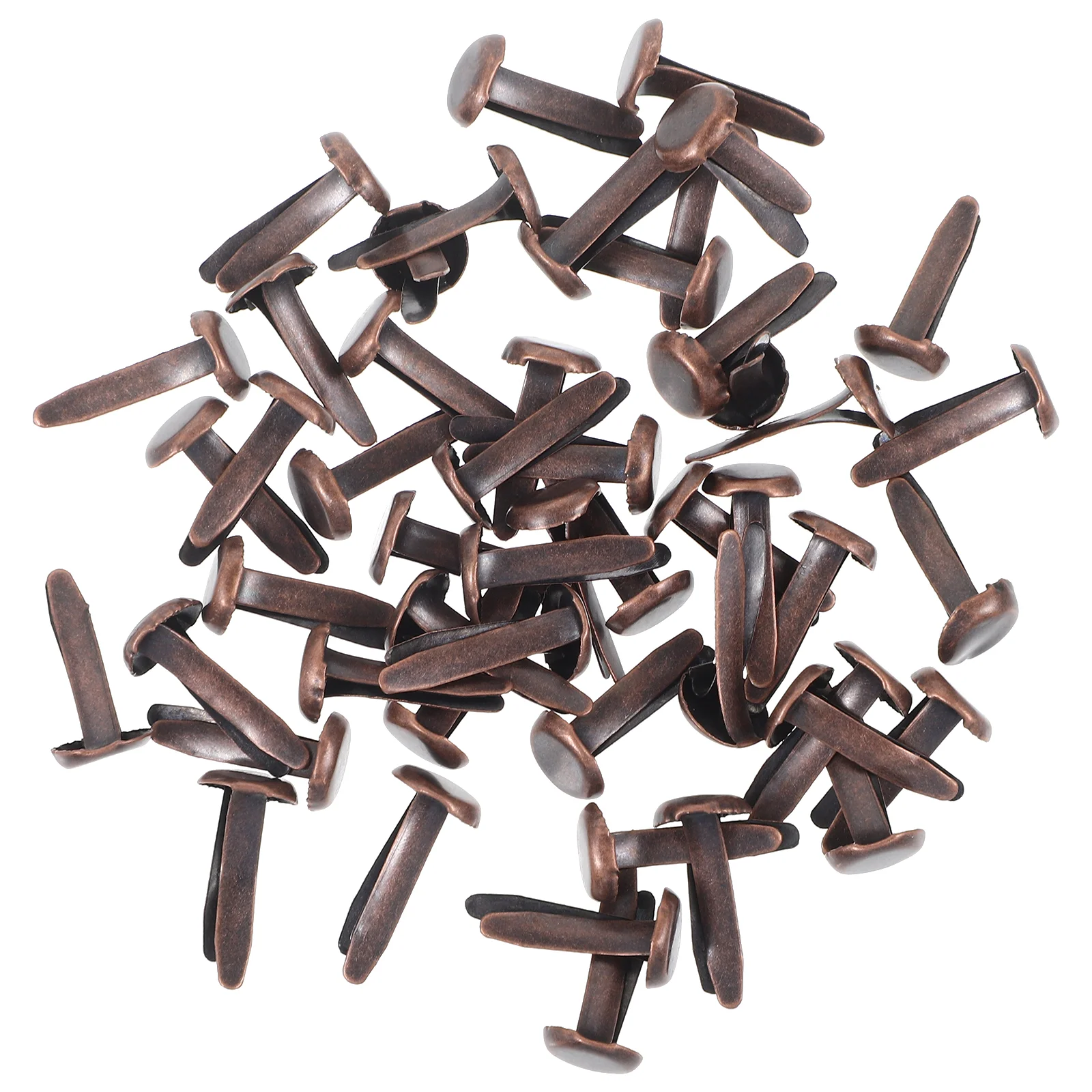 50Pcs DIY Metal Durable Bronze Metal Brads Office Brads For Scrapbooking Crafts Making Stamping Mini Brads Metal Fasteners