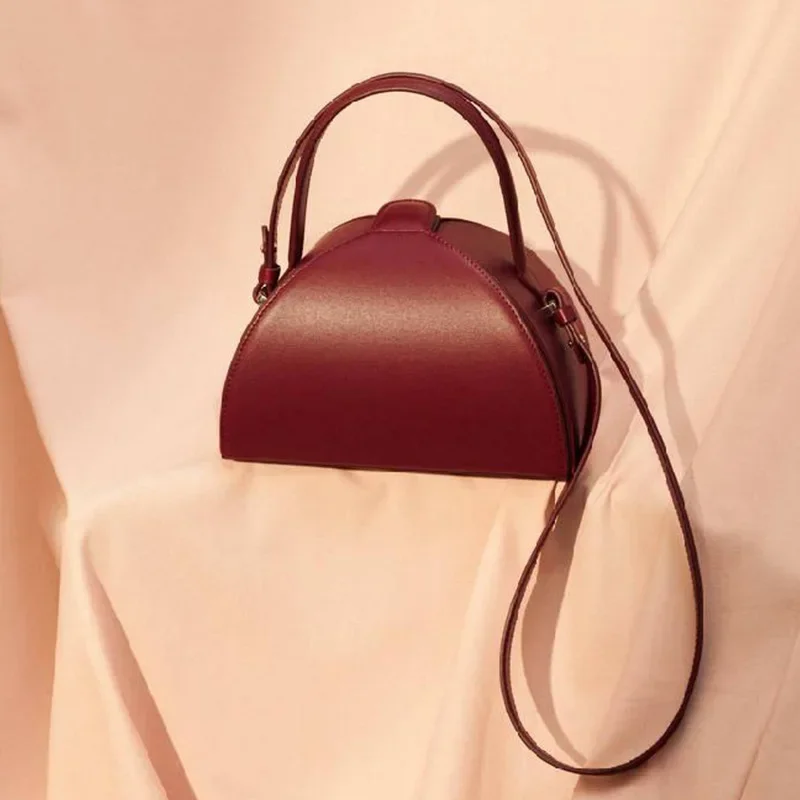 women bag 2023 new PU Bucket Fashion Women Solid Semicircular Shoulder Bags handbag Euro-America style purse phone bag