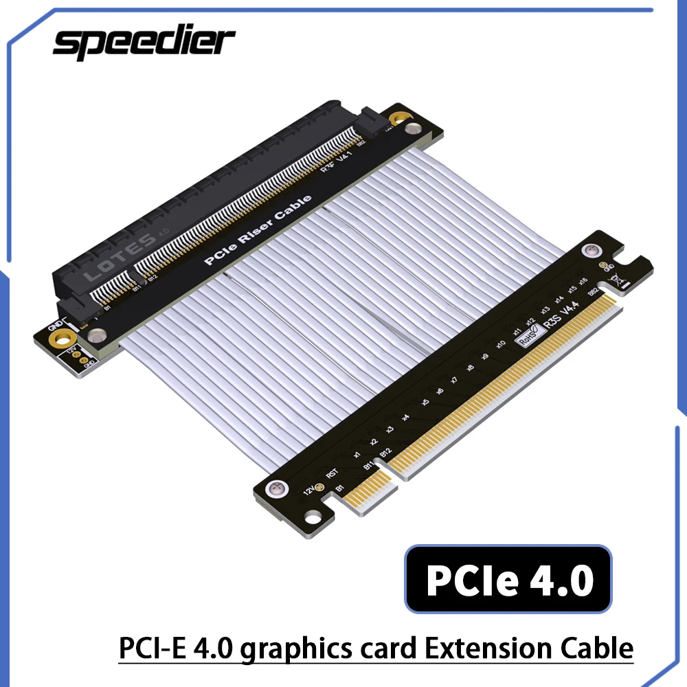 

Riser PCIE 4.0 X16 Riser Cable RTX3090 Graphics Card Adapter Extension PCIE4.0 Cable ATX ROG Case Gen 4.0 GPU Extender