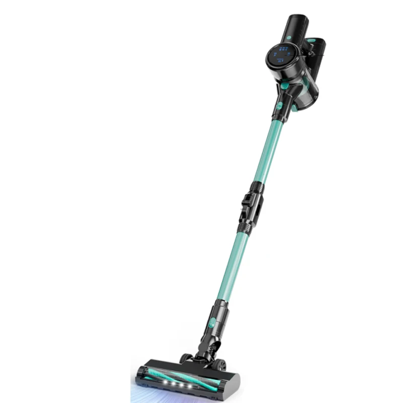 رائجة البيع خفيفة الوزن المحمولة اللاسلكي BLDC مكنسة كهربائية محمولة بطارية قابلة للشحن Vac التنظيف الجاف بدون كيس للاستخدام المنزلي