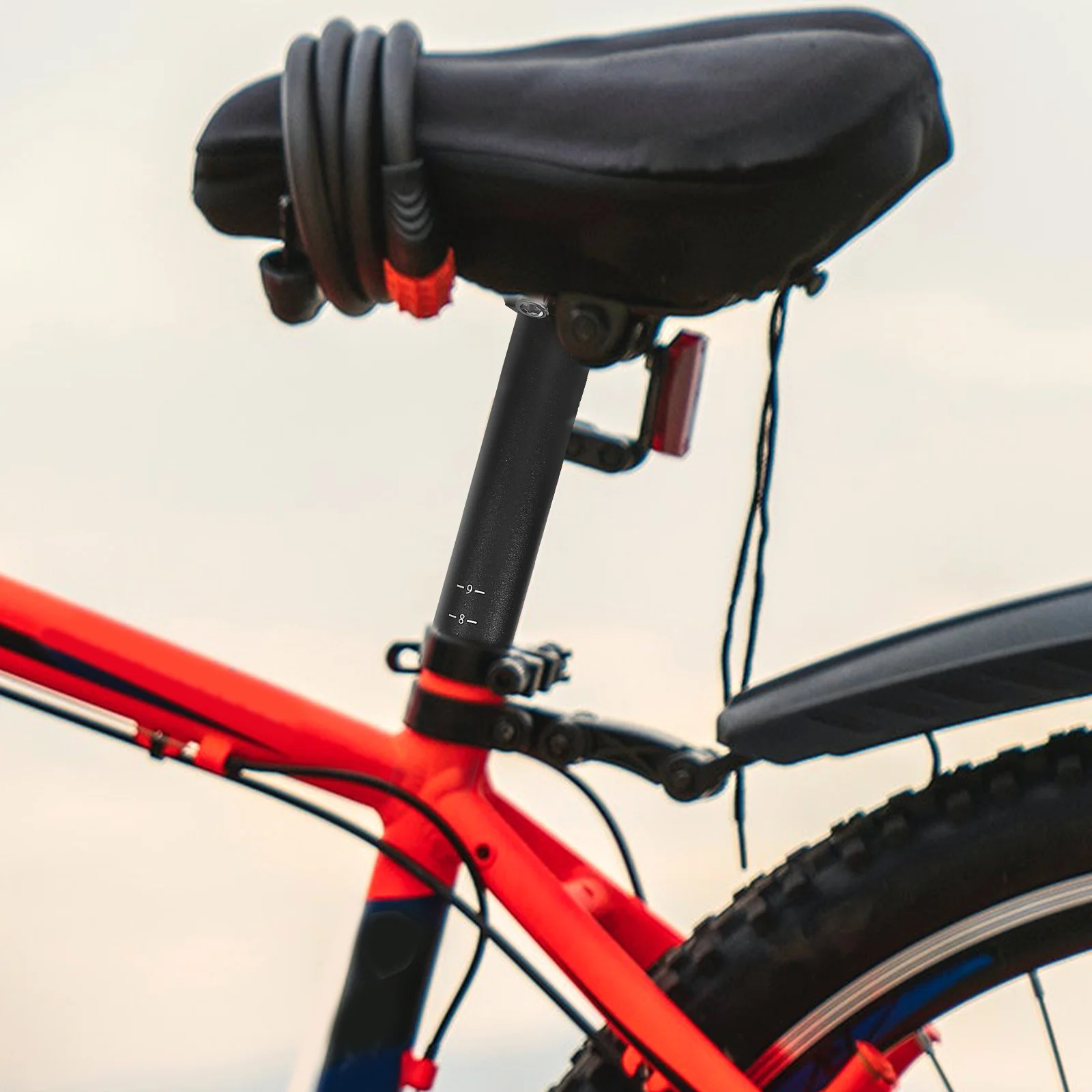 

Aluminium Alloy Seat Post Lightweight Strong Bike Seatpost for Mountain Bike Fixed Gear Riding Safety Seatpost