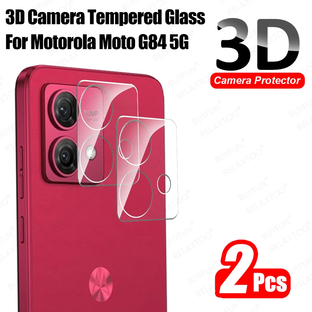 2Pcs 3D Back Clear Camera Protector Glass For Motorola Moto G84 G54 5G G24 G14 4G G 84 54 24 14 HD Lens Case Cover Film Fundas