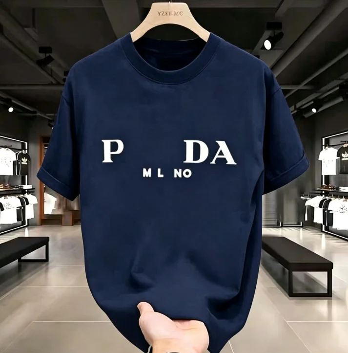 2026 Men Minimal Dispersed Letter Graphic T Shirt Simple Split Alphabet Chest Print Crewneck Tees Unisex Black Oversized Short
