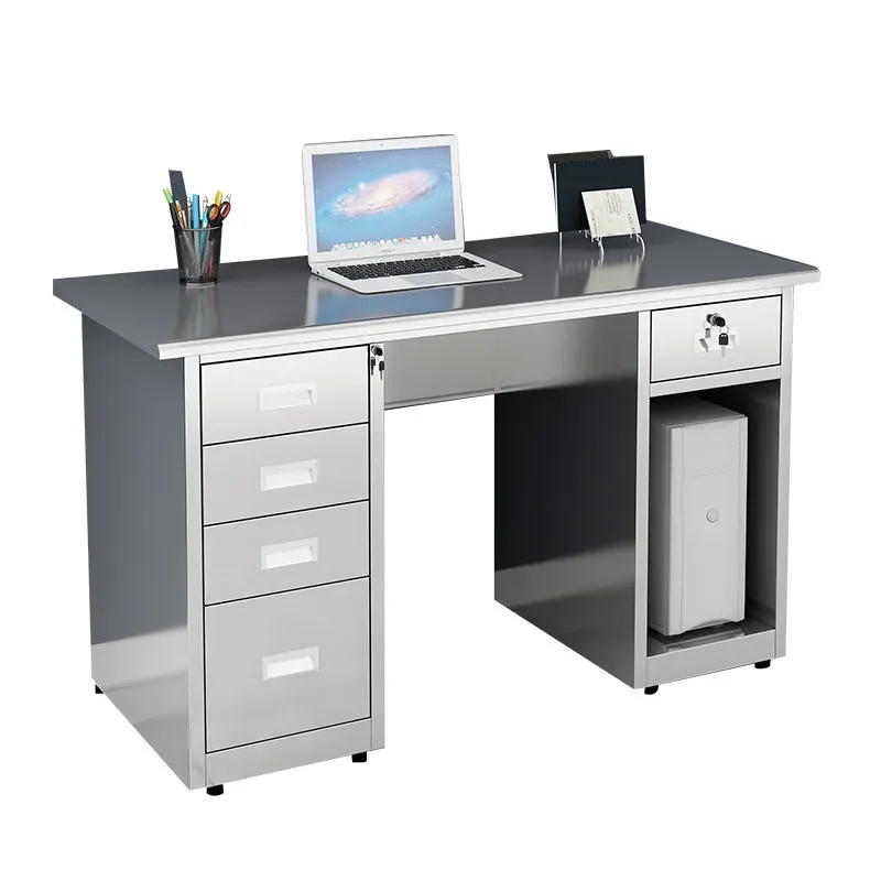 304 stainless steel desk computer table medical console table with drawers desk clean workshop workbench