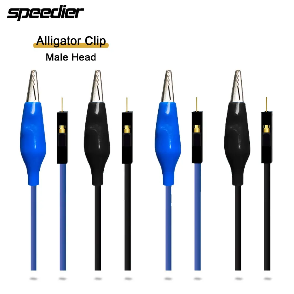 22AWG DuPont Colorful Crocodile Clip Male/Female Cable 30cm/50cm Power Supply Test Line Repair Wire for Electronics