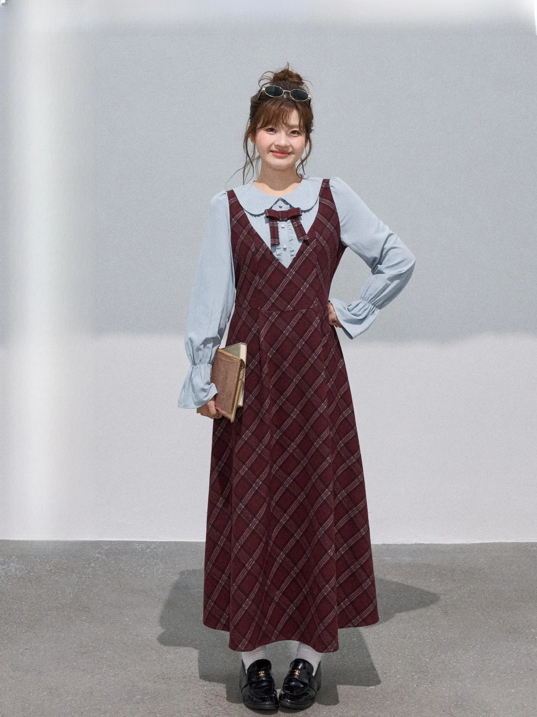 

Jiulu Workop «Red id Walk» больших размеров, кукольный воротник, искусственный двухсекционный цветной плед Dr Long Sve, осенний женский Dr