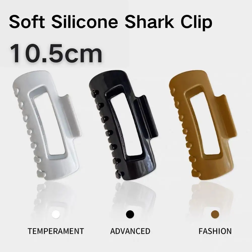 

Durable Anti-collision Hair Clips 10.5CM Large Silicone Break Resistant Hair Claw Rectangle Claw Clips Women Hair Accessories