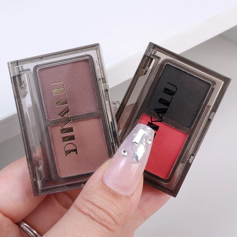 Paleta de sombra de ojos resistente al agua, color rojo perla, negro, Punk, mate ahumado, purpurina, sombra de ojos en polvo, paleta de contorno de ojos, Cosméticos de maquillaje