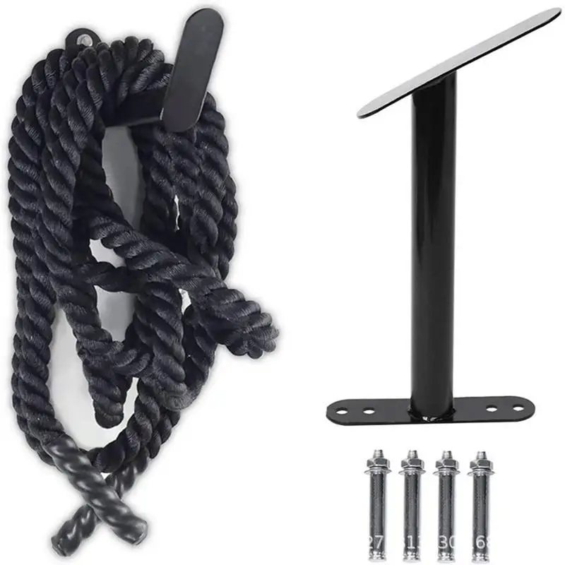 Battle Rope Wall Mount Kit Battle Rope Heavy Duty Hook Space Saving Storage Rack Black Battle Rope Storage Hook for Training