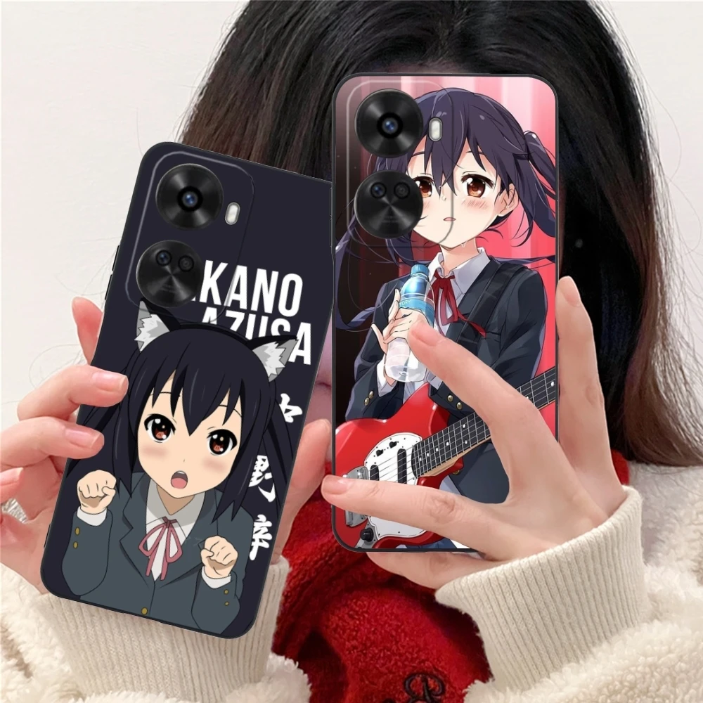 K-ON Nakano Azusa Mobile  Cell Phone Case for Huawei Nova 12 11 10 9 8 7 Pro SE 5G Black Soft Phone Cover Shell