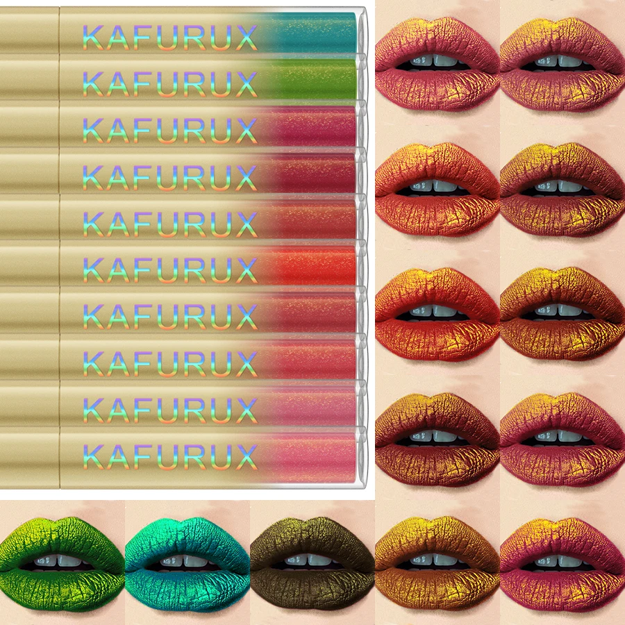 14 Farben Bold Intense Glitter Shiny Metallic Lip Glaze High Pigment Lip Tint Korean Makeup Long Lasting Lip Senior Cosmetics