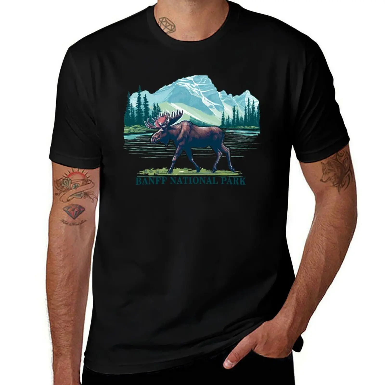 Banff National Park Alberta Canada T-Shirt Active Wear Sports for Men T-Shirt