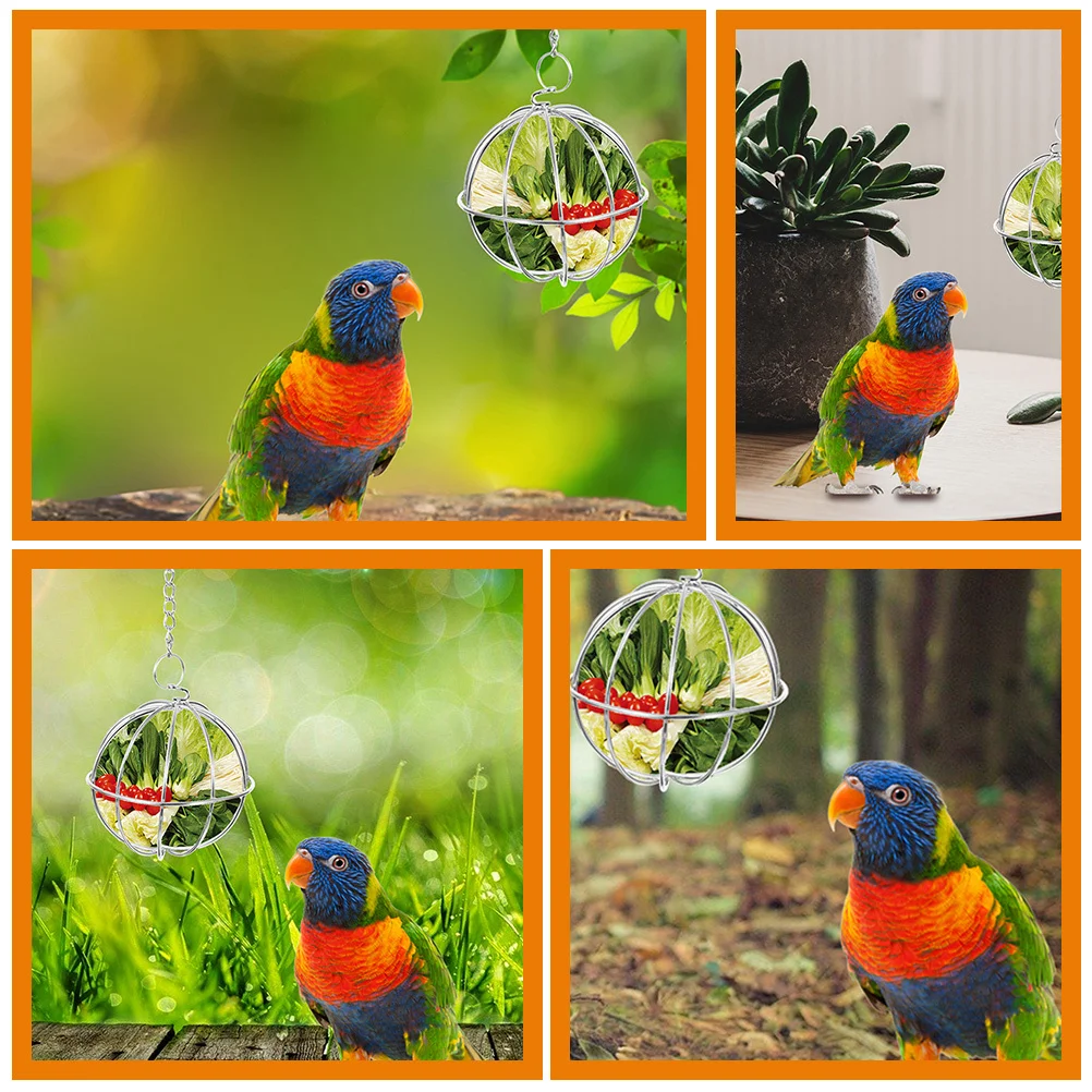 

3Pcs Safe Durable Rabbit Hay Feeder Storage Balls Creative Shape Hanging Chain Pet Cage Feeding Tool Small Animals