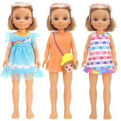 fits 14.5 inch 38cm Wellie Wishers doll flower dress Camille Ashlyn Kendall Emerson doll clothes girl gift