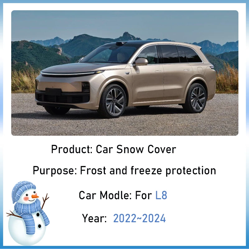 Car Snow Cover For Lixiang L9 Li L9 Accessories 2022 2023 2024 Outdoor Winter Anti-Freeze Anti Frost Front Window Shields Visor