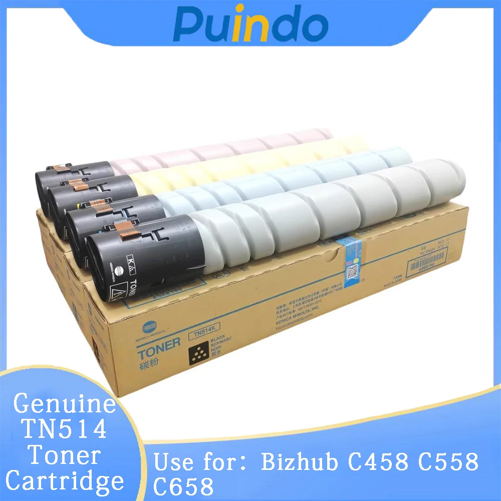 

Genuine New TN514 Toner Cartridge CMYK for Konica Minolta Bizhub C458 C558 C658 TN-514 A9E8190 A9E8290 A9E8390 A9E8490